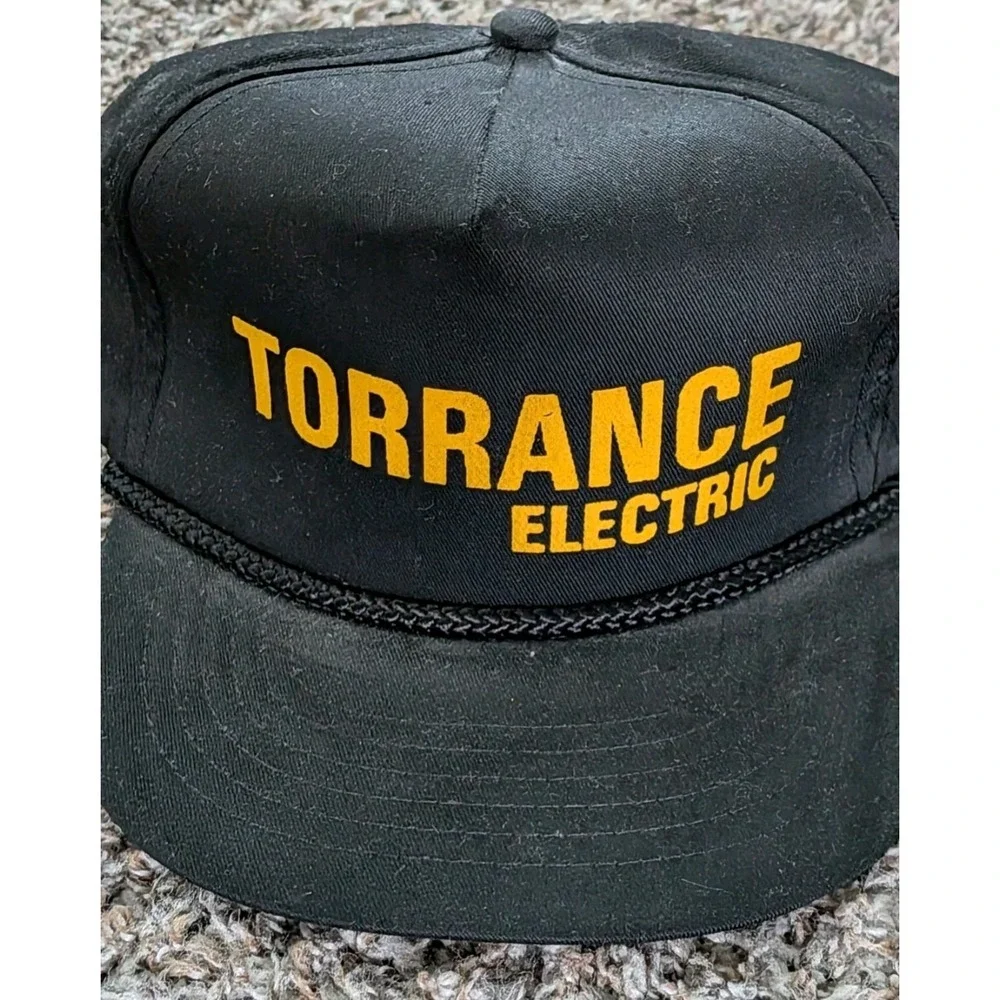 Torrance Electric Snapback Trucker‎ Hat Black OSFM Vintage